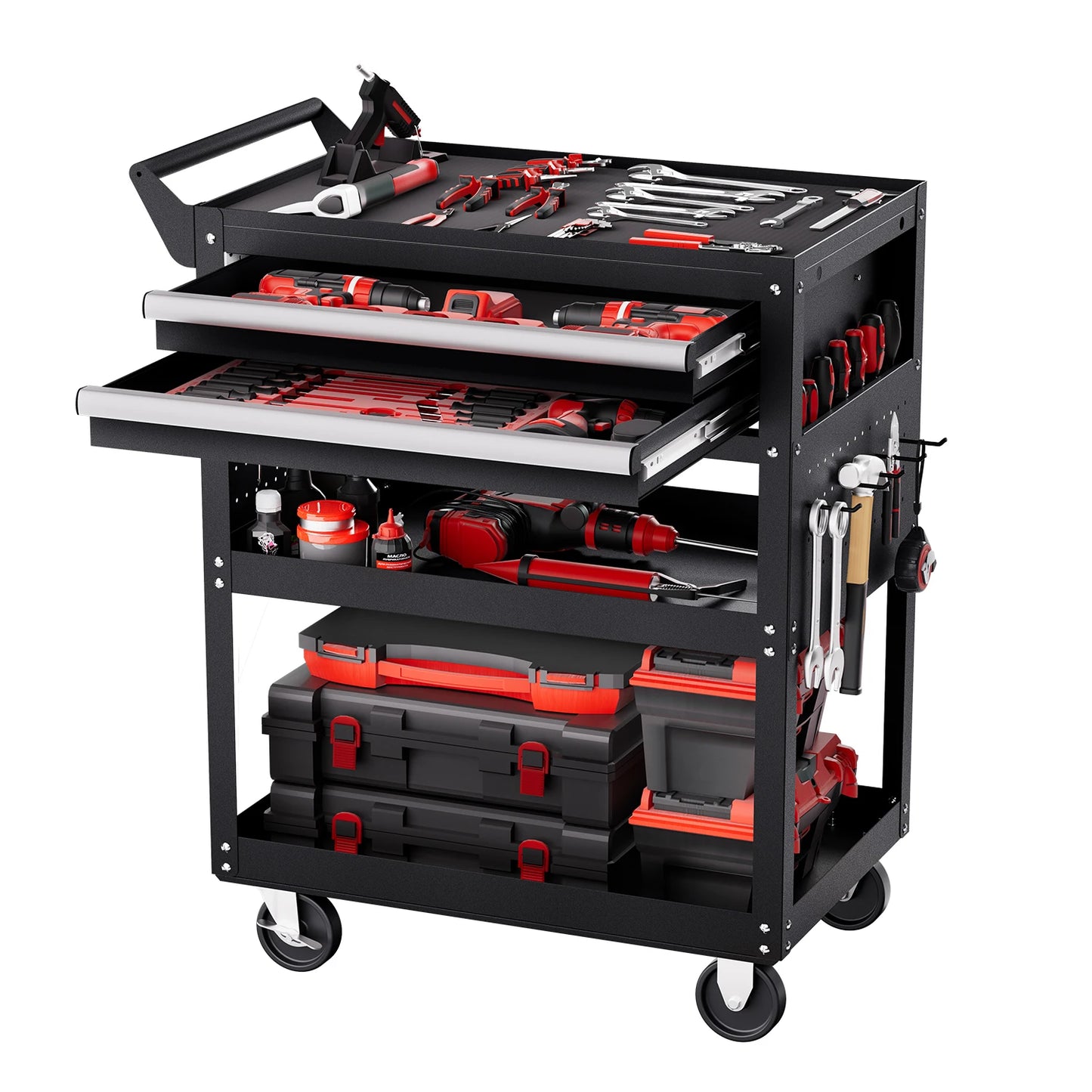 2-Drawer Rolling Tool Work Cart