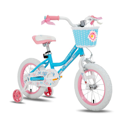 Girls Bike with Basket & Training Wheels