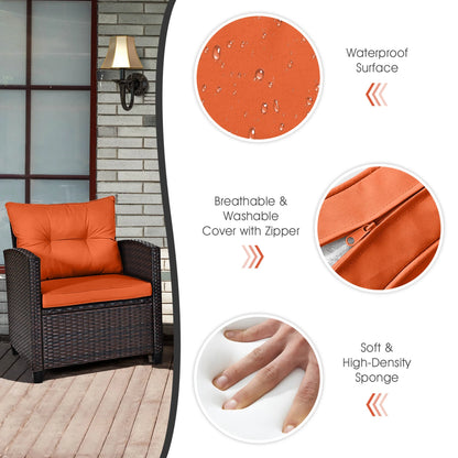 3-pc Rattan Furniture Set
