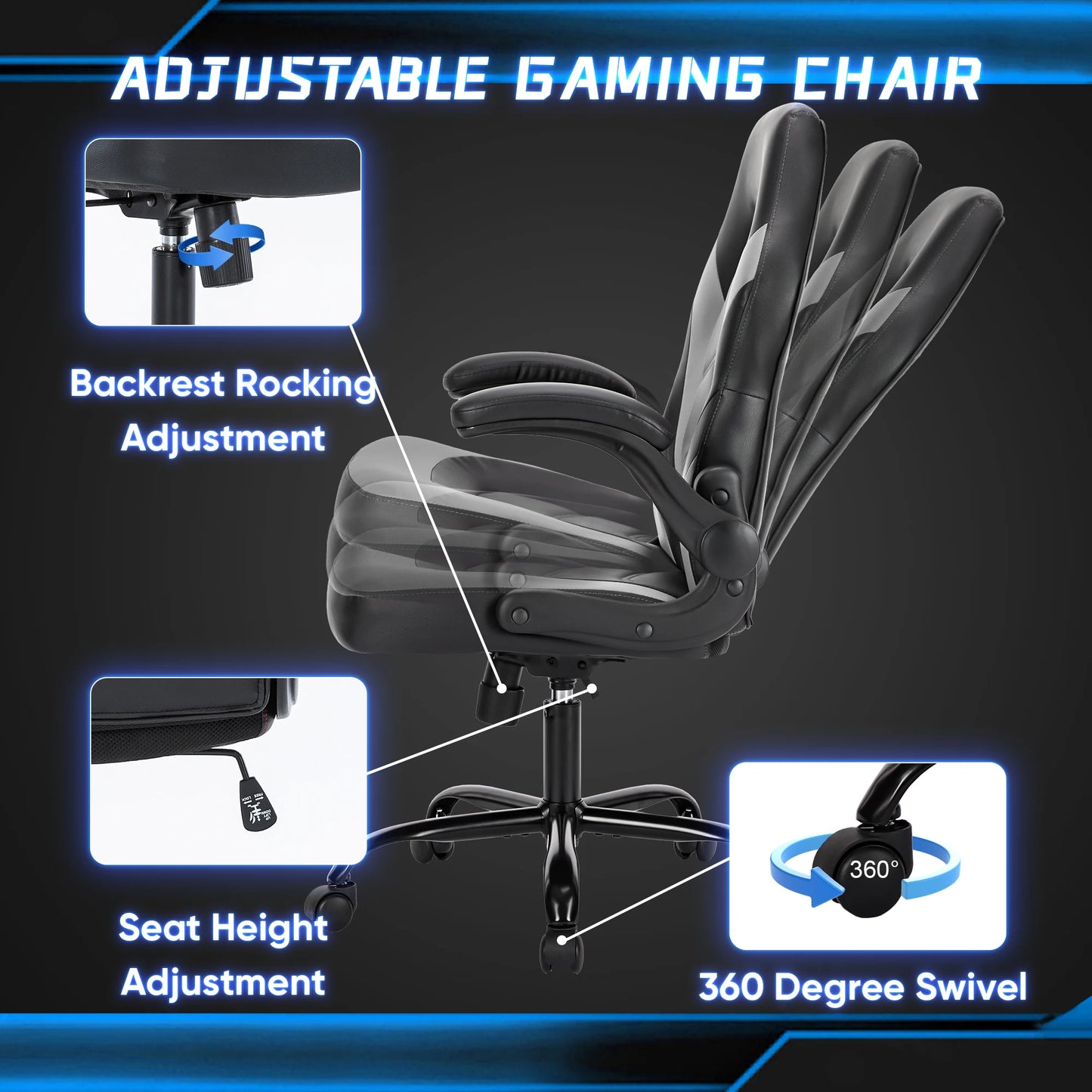 Leather Gaming Desk Chair