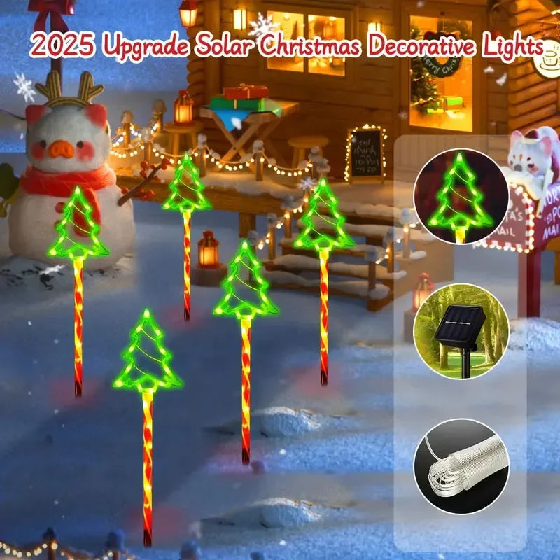 Solar Christmas Tree Lights, Outdoor Waterproof