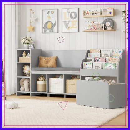 Kids Reading Nook with Bench