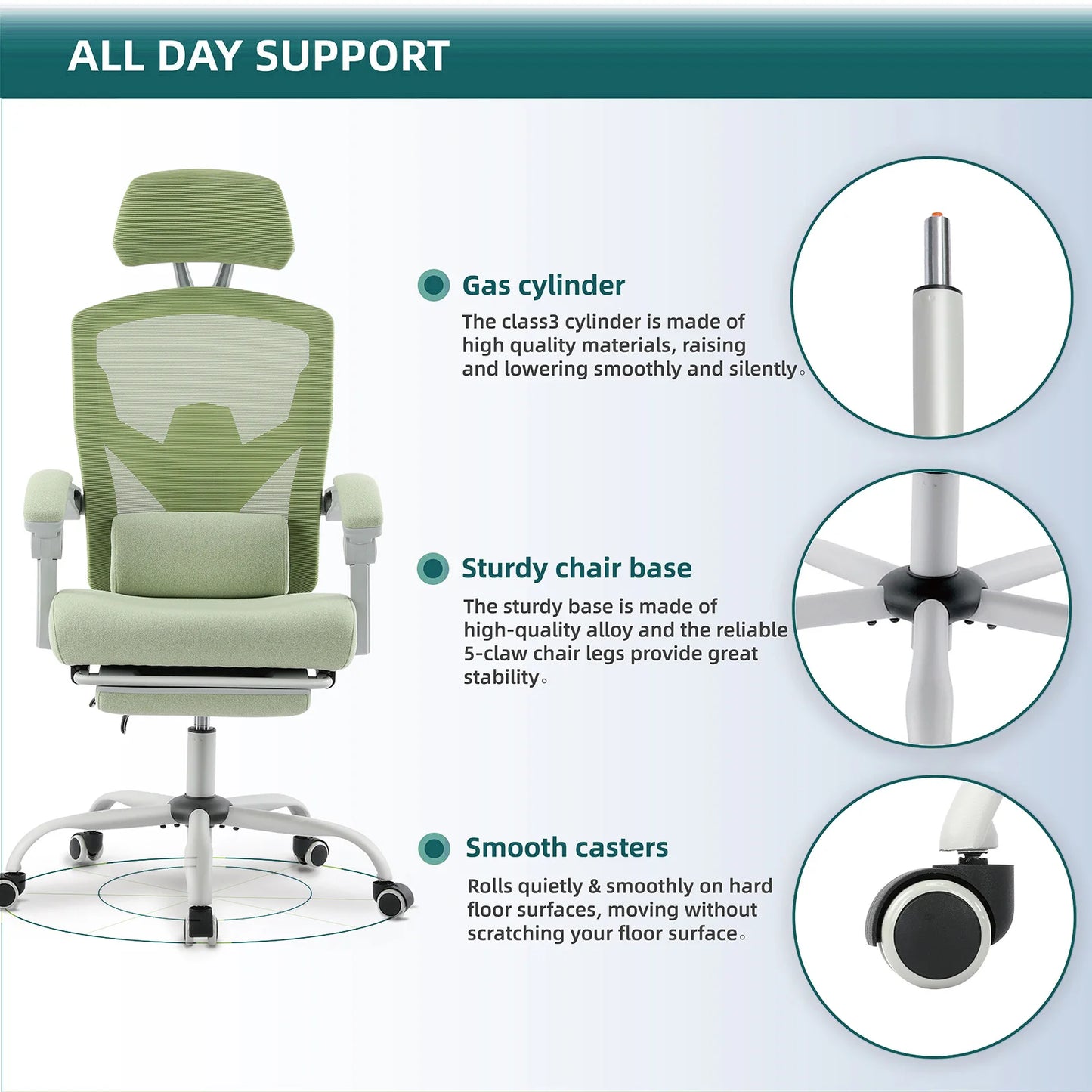 Reclining High Back Mesh Rocking Gaming Chair
