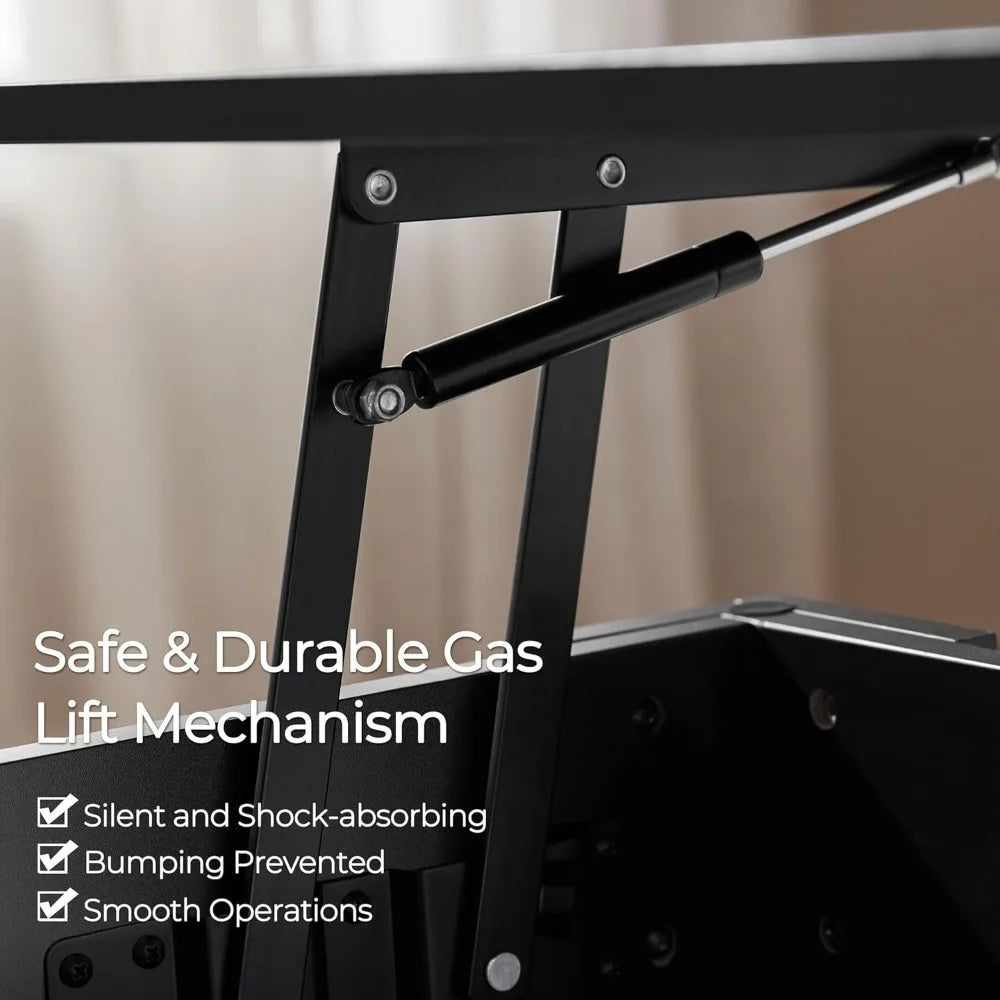 Lift Top Table with Hidden Storage