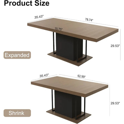 Large Rectangular Expanding Conference Kitchen Table