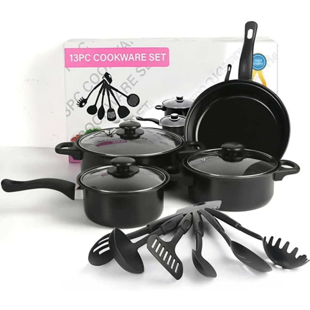 13-pc  Kitchen Cookware for Induction Cooker