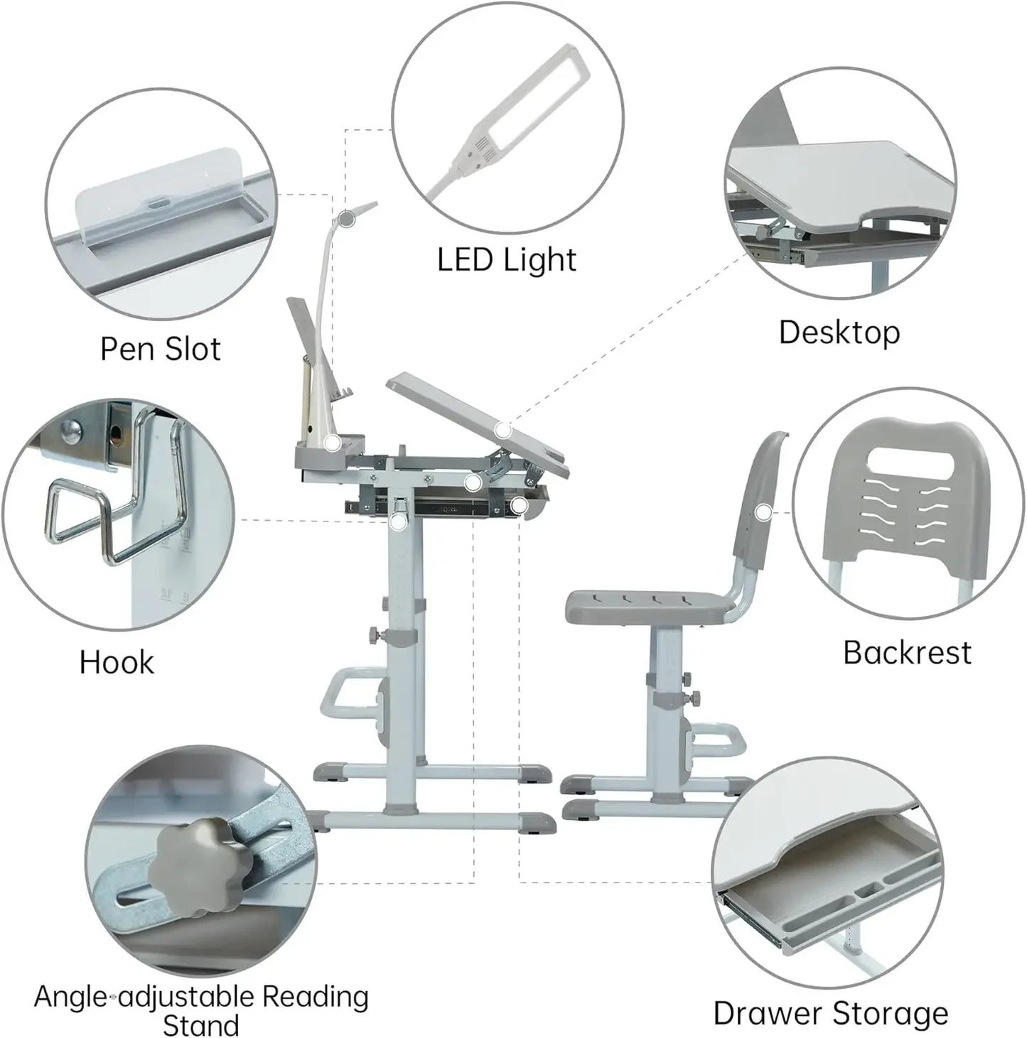 Children's Multifunctional School Table
