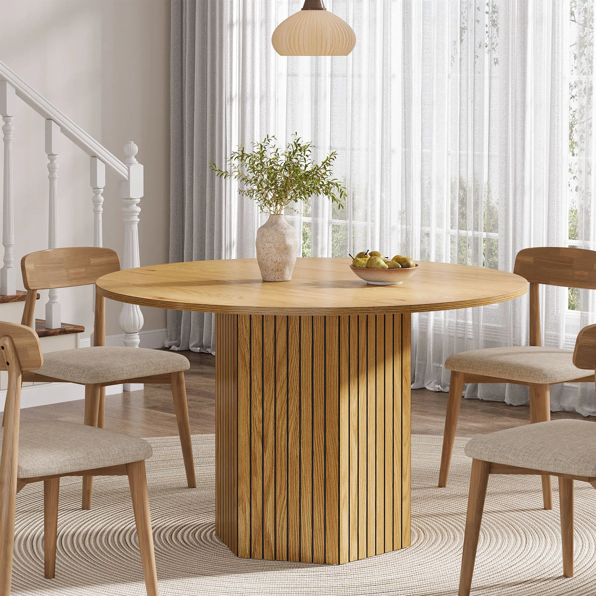 Round Dining Table for 4-6 People