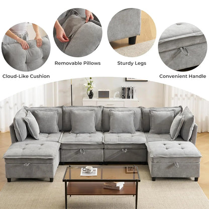 U-Shaped Oversized Sectional Couch