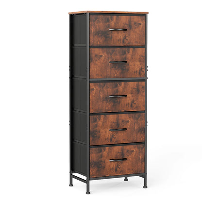 Dresser with 5 Fabric Drawers