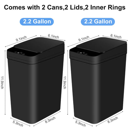 2 Pack 12L  Automatic Trash Can Touchless
