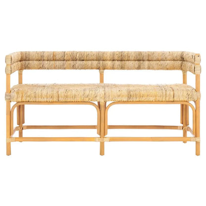 Natural Rattan Banana Woven Bench