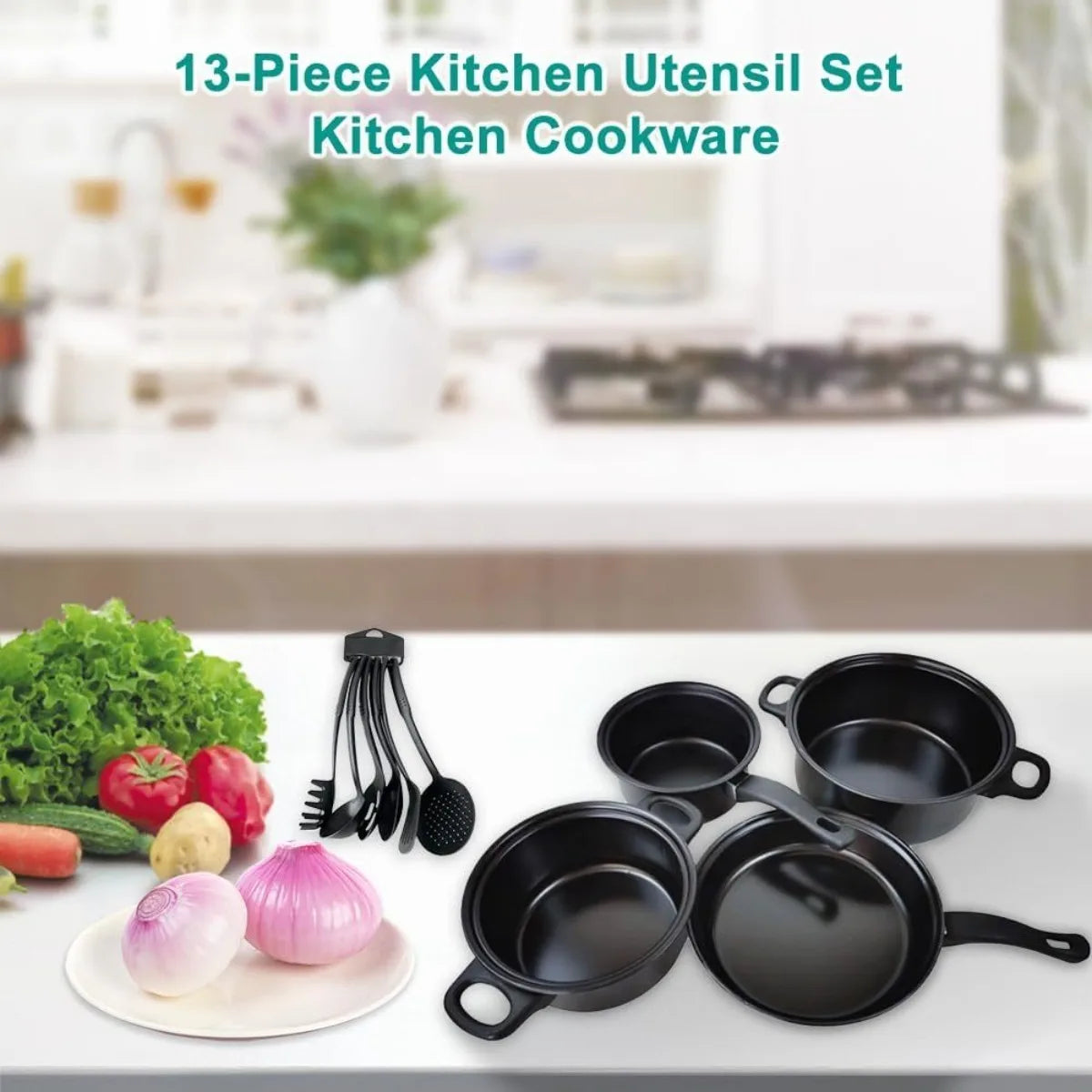 13-pc  Kitchen Cookware for Induction Cooker