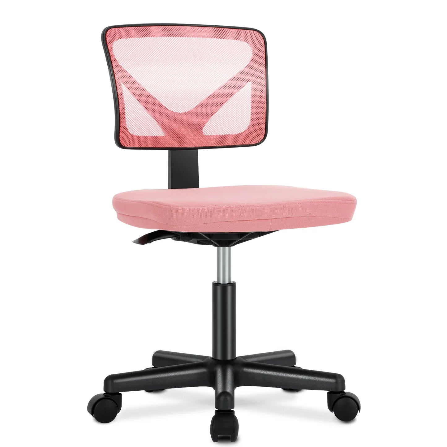 Lumbar Support Armless Rolling Swivel Computer Chair