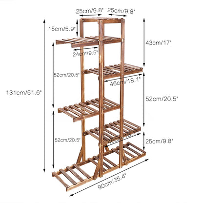 6 Tier Wooden Plant