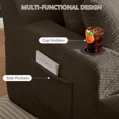 Modern Lounge Sleeper Sofa with Magazine Holder