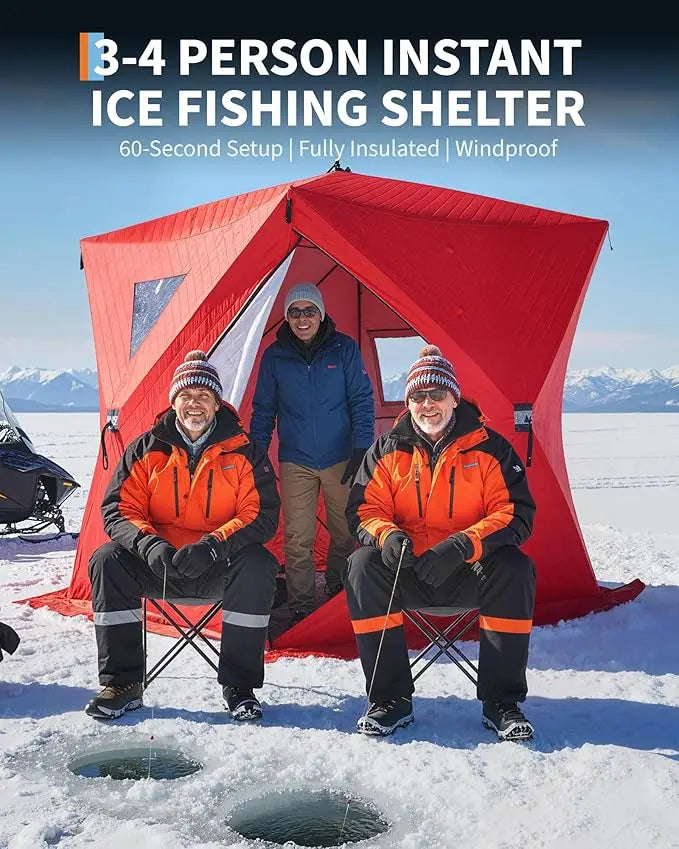 Insulated Pop-Up Ice Fishing Tent