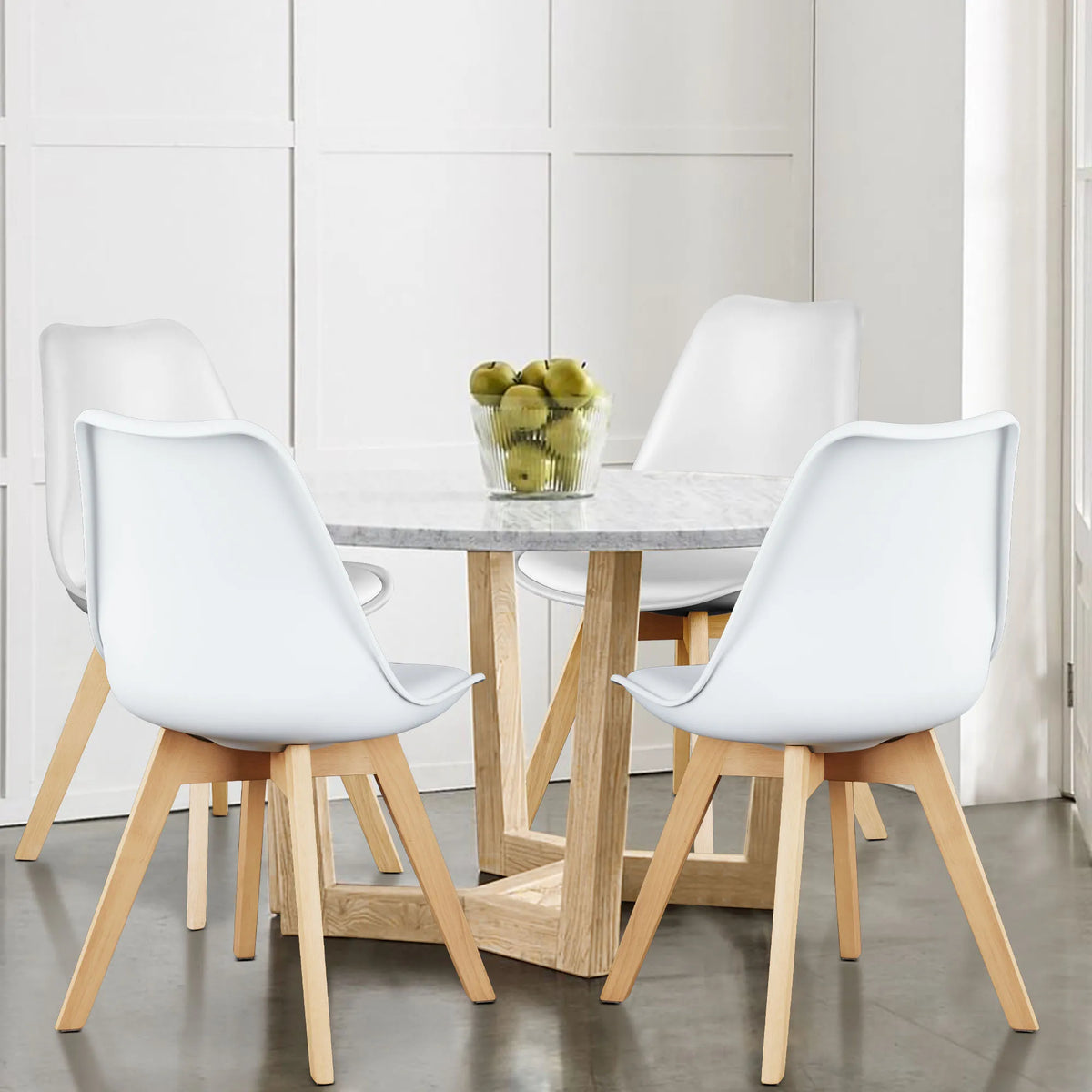 Leather Dining Chairs Set of 4
