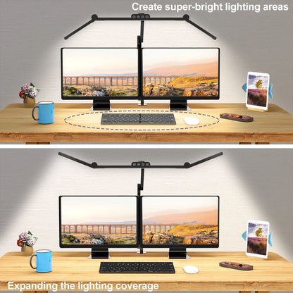Three-head Desk Lamp, 45-degree Angle Design