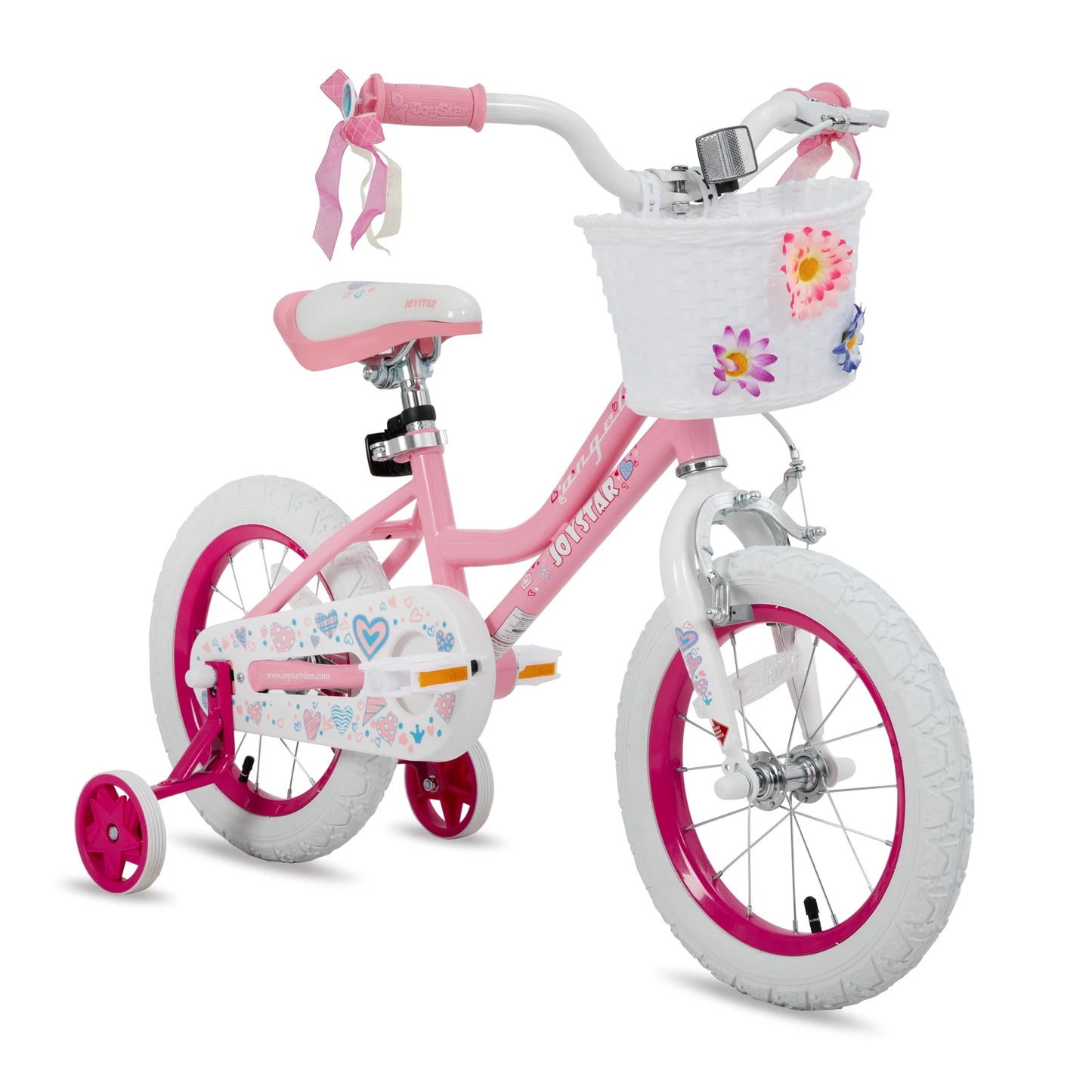 Girls Bike with Basket & Training Wheels