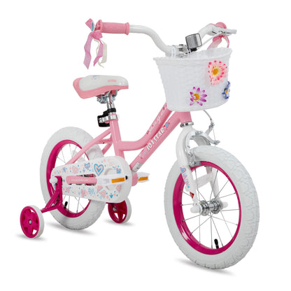 Girls Bike with Basket & Training Wheels